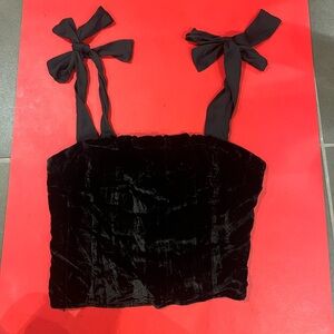 FREE PEOPLE VELVET BUSTIER